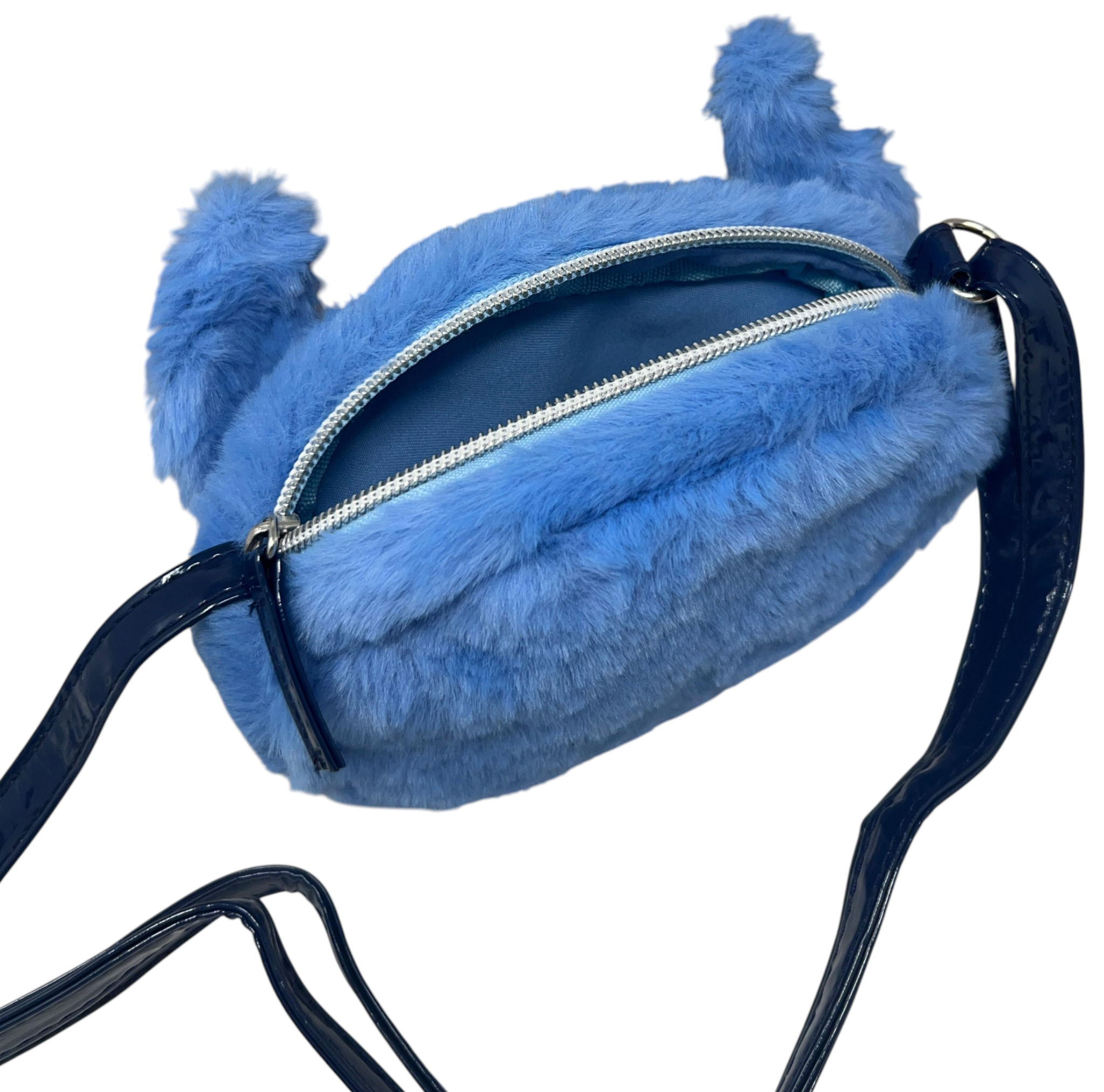 Borsa Passeggio Stitch DISNEY in Peluche con Tracolla Dettagli 3d e Glitterati - D13924mc