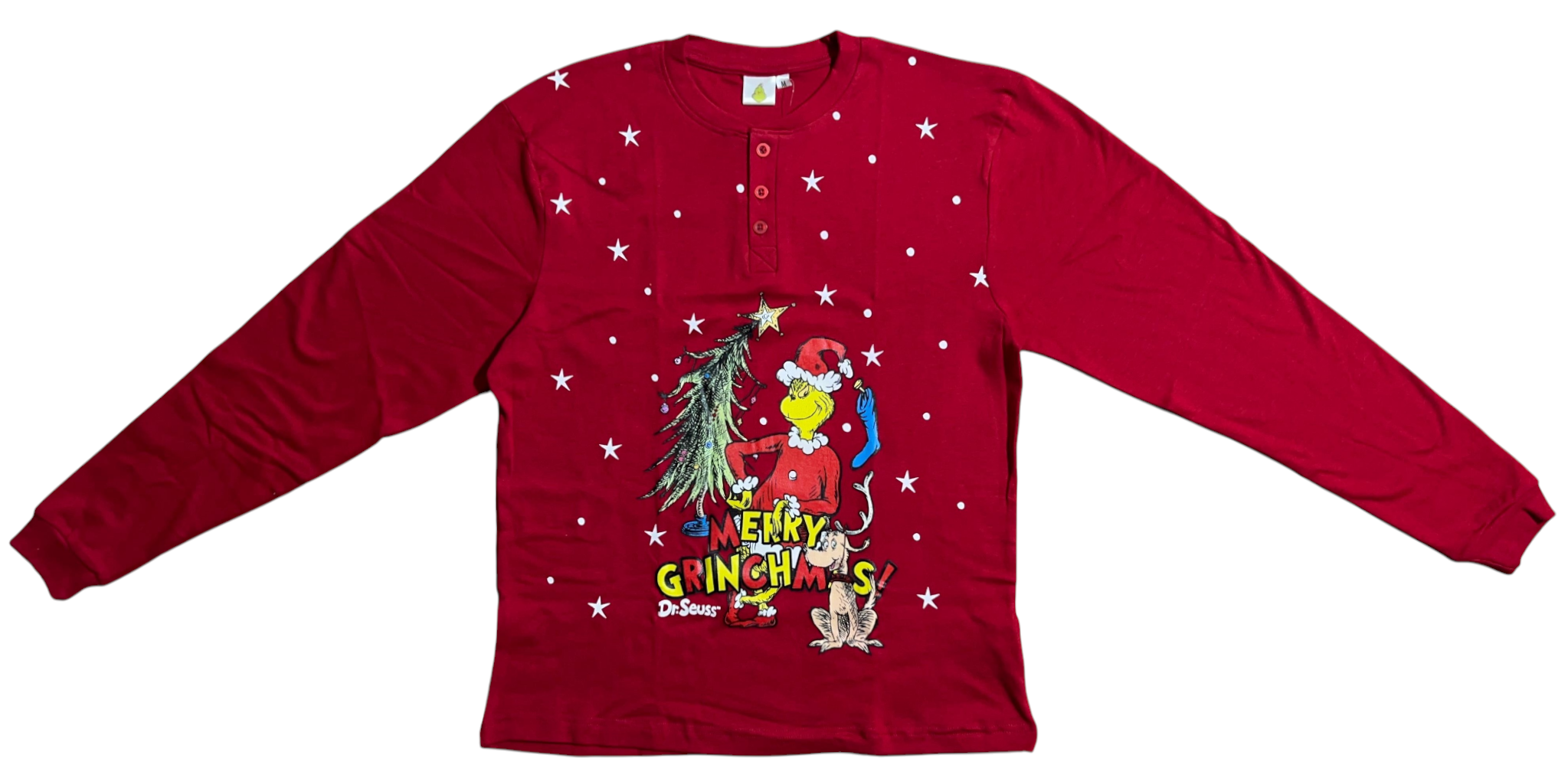 Pigiama Natalizio Grinch Completo in 100% Caldo Cotone Uomo - Gri1904
