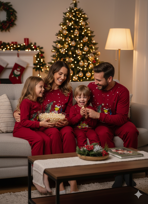 Pigiama Natalizio Grinch Completo in 100% Caldo Cotone Bambino - Gri1903