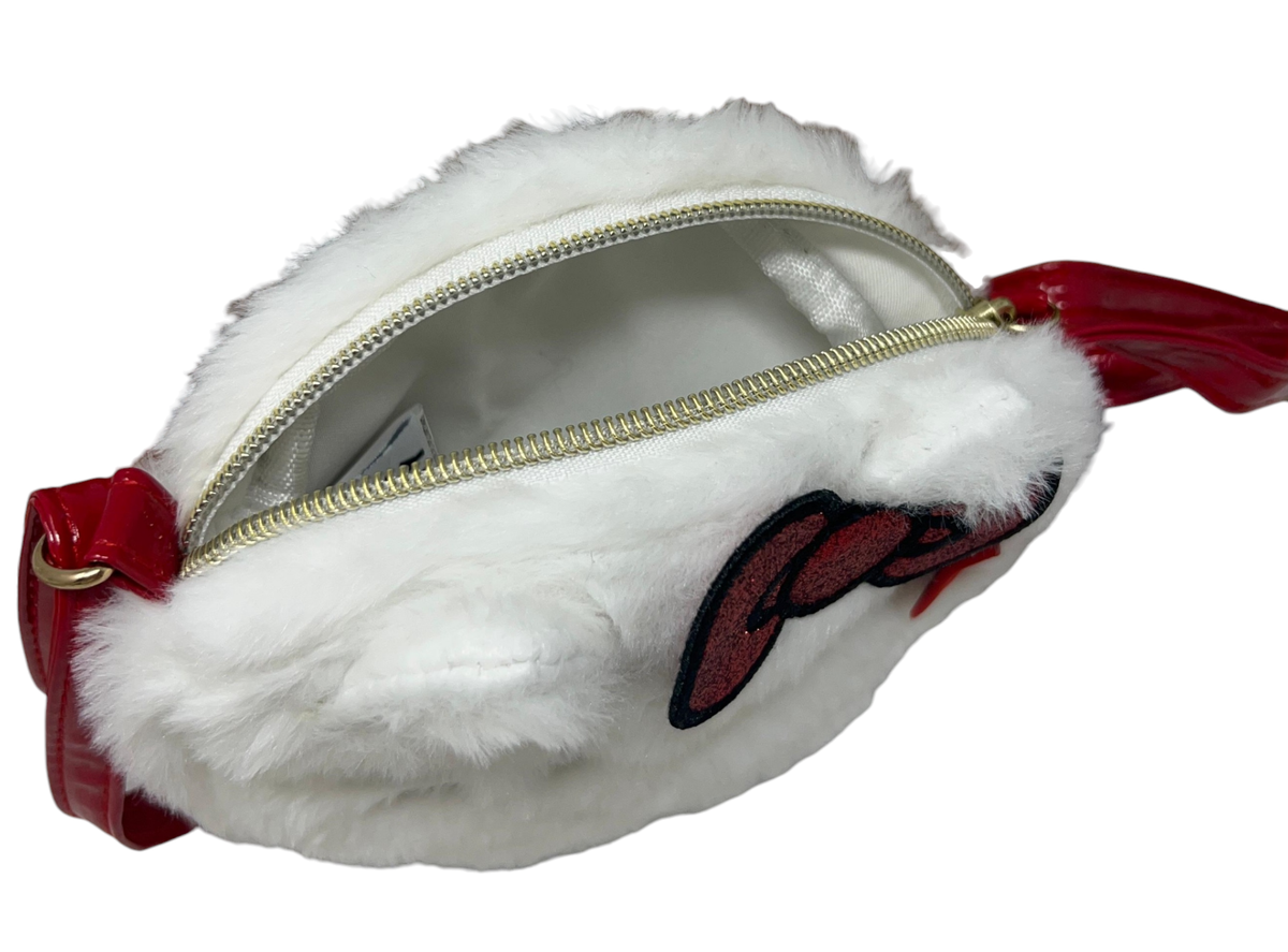 Borsa Passeggio Hello Kitty Sanrio in Peluche con Tracolla Dettaglio Glitterato - H13921mc