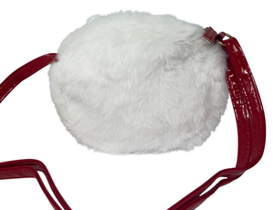 Borsa Passeggio Hello Kitty Sanrio in Peluche con Tracolla Dettaglio Glitterato - H13921mc
