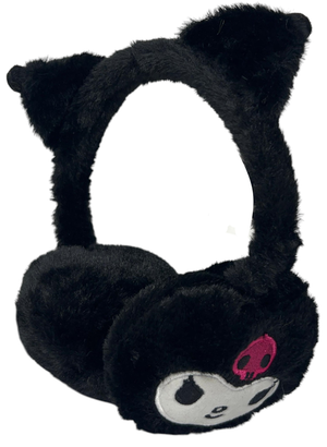 Paraorecchie Peluche Kuromi Sanrio con Dettaglio 3d Morbide Cuffie per Bambini - H13932mc