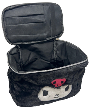 Beauty Case Kuromi Sanrio in Soffice Peluche Morbida Trousse con Dettagli Ricamati- H13935mc