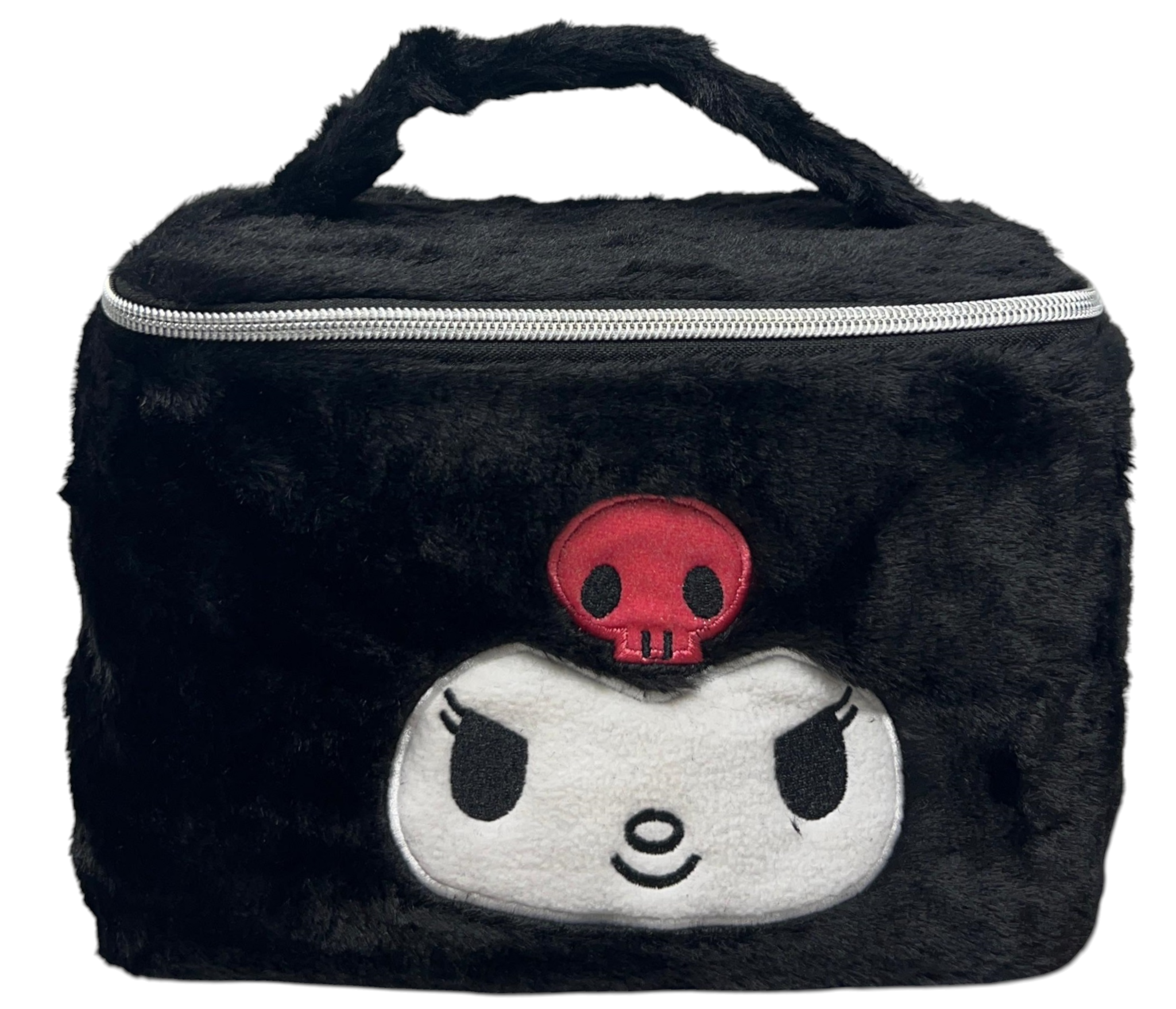 Beauty Case Kuromi Sanrio in Soffice Peluche Morbida Trousse con Dettagli Ricamati- H13935mc