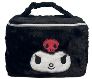 Beauty Case Kuromi Sanrio in Soffice Peluche Morbida Trousse con Dettagli Ricamati- H13935mc
