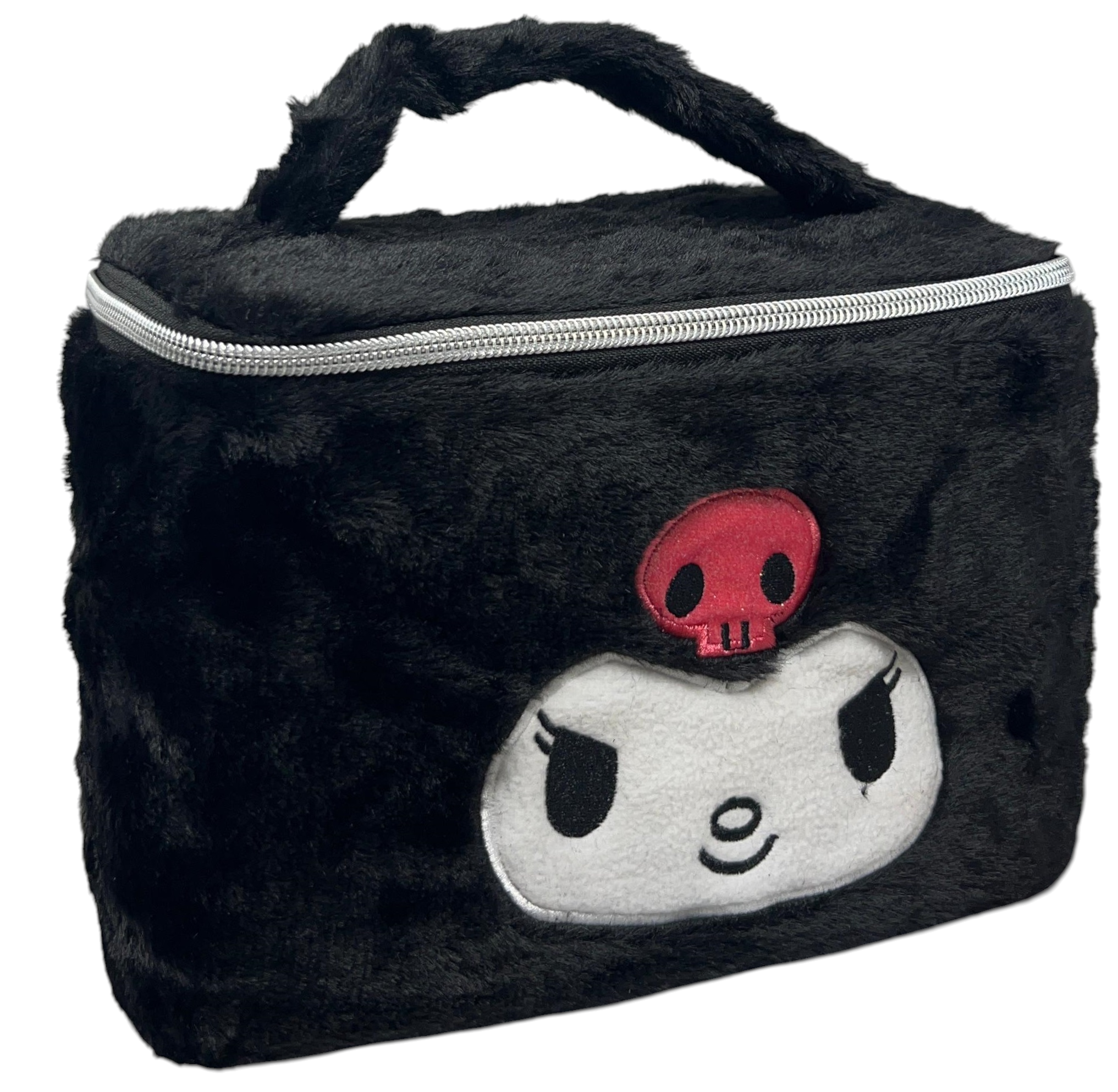 Beauty Case Kuromi Sanrio in Soffice Peluche Morbida Trousse con Dettagli Ricamati- H13935mc