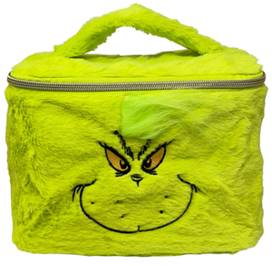 Beauty Case il Grinch in Soffice Peluche Morbida Trousse con Dettagli Ricamati- E13937mc