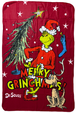 Plaid in Pile Grinch Coperta in Morbido Poliestere 100 X 150 CM 210 Gsm - Gri-2004