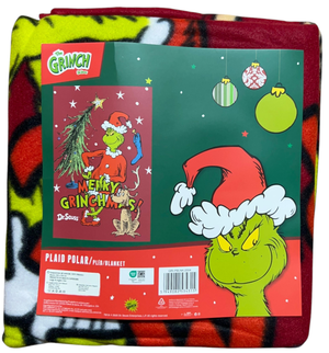 Plaid in Pile Grinch Coperta in Morbido Poliestere 100 X 150 CM 210 Gsm - Gri-2004