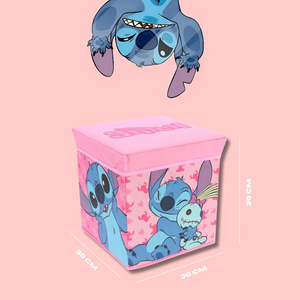 Pouf Contenitore Stitch Scrump DISNEY Multifunzione Porta Oggetti per Sedersi 30 CM - Lil24-4313