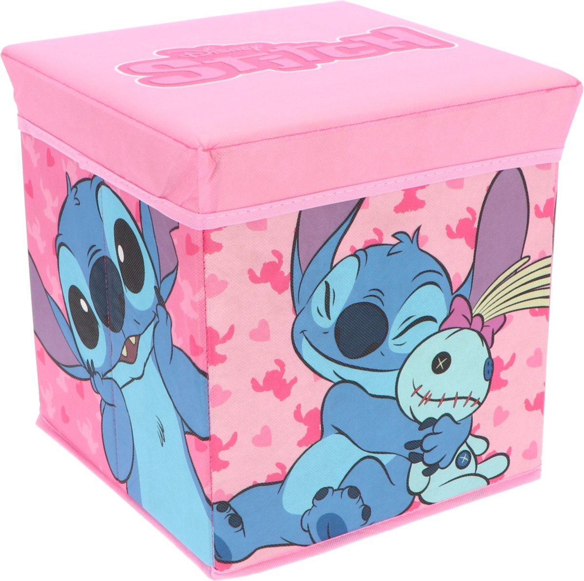 Pouf Contenitore Stitch Scrump DISNEY Multifunzione Porta Oggetti per Sedersi 30 CM - Lil24-4313
