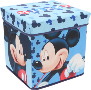 Pouf Topolino DISNEY Contenitore Multifunzione Porta Oggetti per Sedersi 30 CM - Mic24-4314