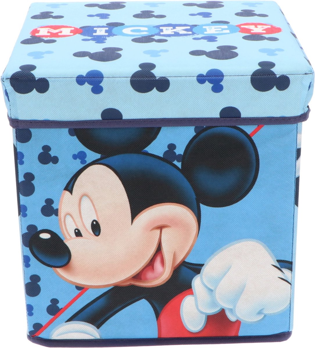 Pouf Topolino DISNEY Contenitore Multifunzione Porta Oggetti per Sedersi 30 CM - Mic24-4314