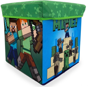 Pouf Minecraft Contenitore Multifunzione Porta Oggetti per Sedersi 30 CM - Mnc24-4328