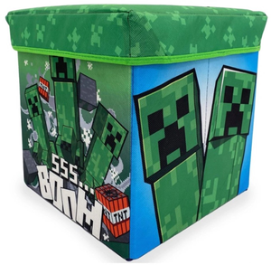 Pouf Minecraft Contenitore Multifunzione Porta Oggetti per Sedersi 30 CM - Mnc24-4328