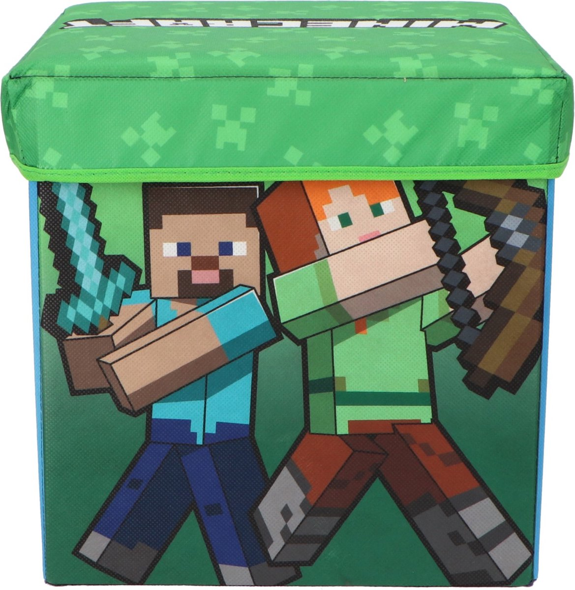 Pouf Minecraft Contenitore Multifunzione Porta Oggetti per Sedersi 30 CM - Mnc24-4328