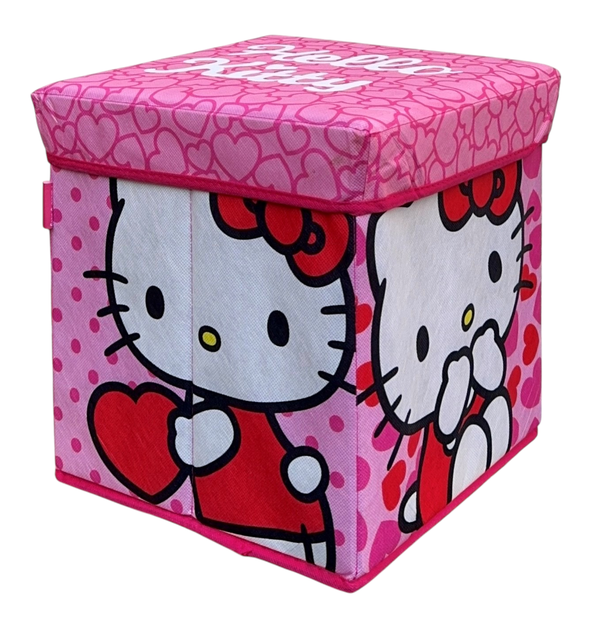 Pouf Hello Kitty Sanrio Contenitore Multifunzione Porta Oggetti per Sedersi 30 CM - Hk37-6126