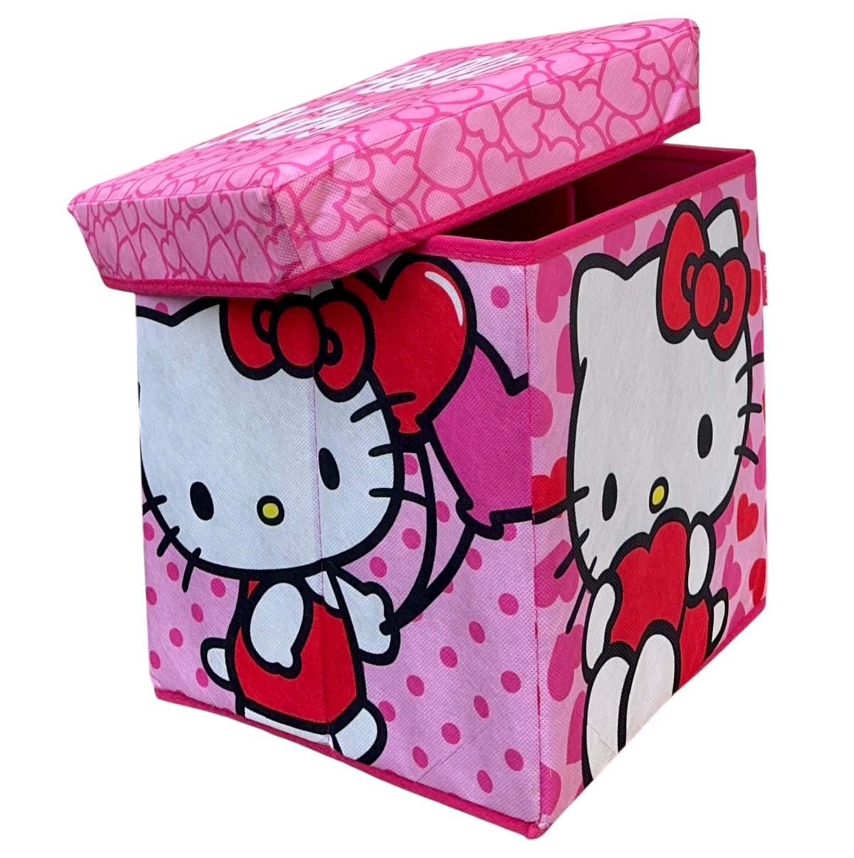 Pouf Hello Kitty Sanrio Contenitore Multifunzione Porta Oggetti per Sedersi 30 CM - Hk37-6126