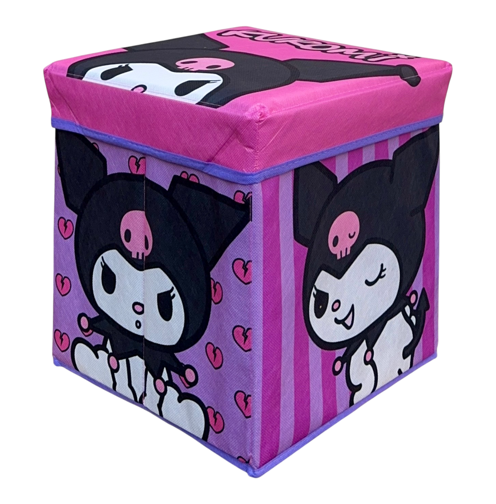 Pouf Kuromi Sanrio Contenitore Multifunzione Porta Oggetti per Sedersi 30 CM - Hk37-6125