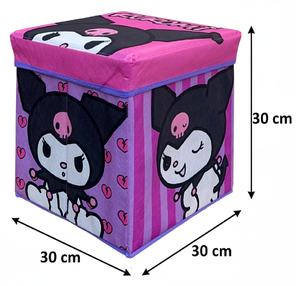 Pouf Kuromi Sanrio Contenitore Multifunzione Porta Oggetti per Sedersi 30 CM - Hk37-6125