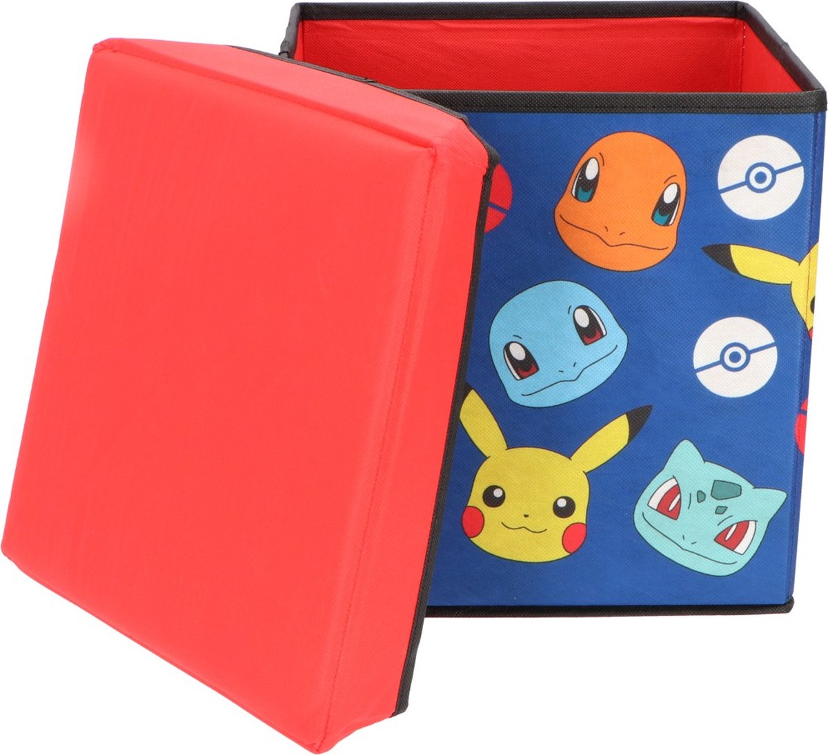 Pouf Pokémon Pikachu Contenitore Multifunzione Porta Oggetti per Sedersi 30 CM - Pok24-4381