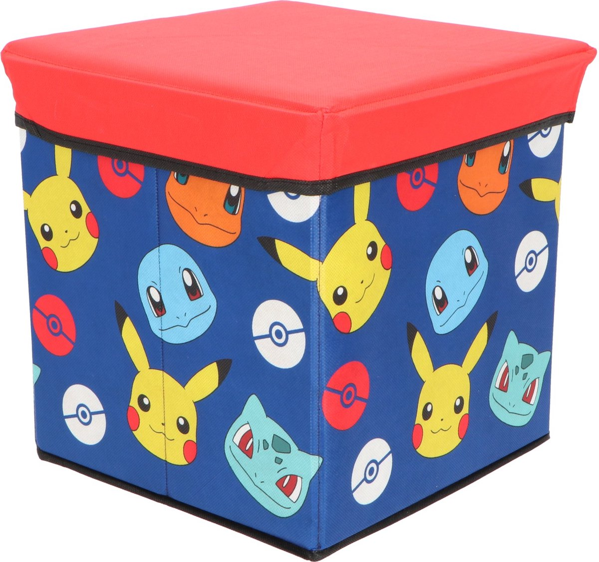 Pouf Pokémon Pikachu Contenitore Multifunzione Porta Oggetti per Sedersi 30 CM - Pok24-4381