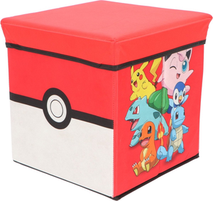 Pouf Pokémon Pokéball Contenitore Multifunzione Porta Oggetti per Sedersi 30 CM - Pok24-4382