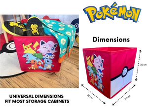 Pouf Pokémon Pokéball Contenitore Multifunzione Porta Oggetti per Sedersi 30 CM - Pok24-4382