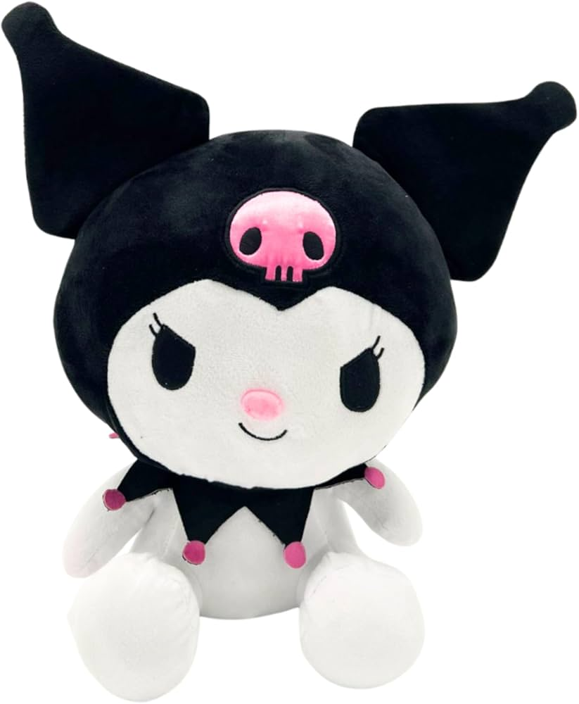 Peluche Kuromi Sanrio Morbido Pupazzo 25 CM in Fibra Riciclata - 760024322/kuromi