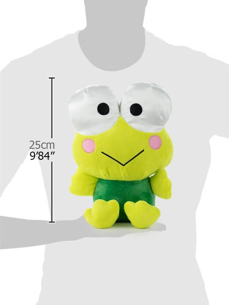 Peluche Keroppi Sanrio Morbido Pupazzo Ranocchia 25 CM in Fibra Riciclata - 760024322/keroppi