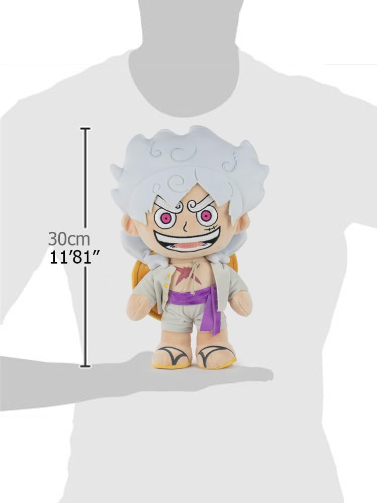 Peluche Luffy Gear 5 Morbido Pupazzo One Piece 30 CM in Fibra Riciclata - 16002682