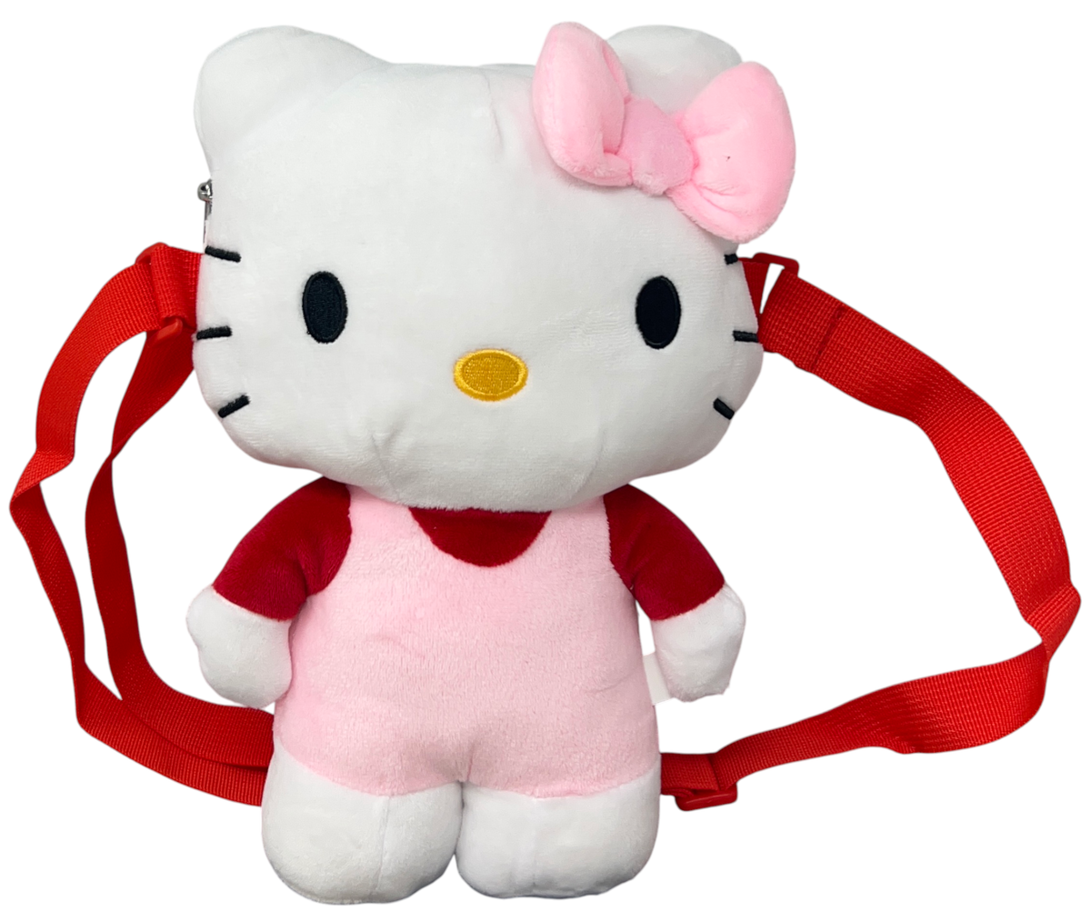 Borsetta in Peluche Hello Kitty Sanrio con Tracolla Regolabile Accessorio da Passeggio Bambini- 6287