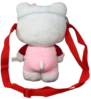 Borsetta in Peluche Hello Kitty Sanrio con Tracolla Regolabile Accessorio da Passeggio Bambini- 6287