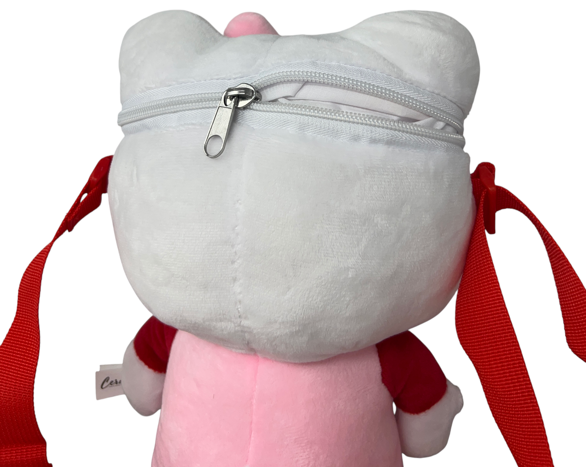 Borsetta in Peluche Hello Kitty Sanrio con Tracolla Regolabile Accessorio da Passeggio Bambini- 6287