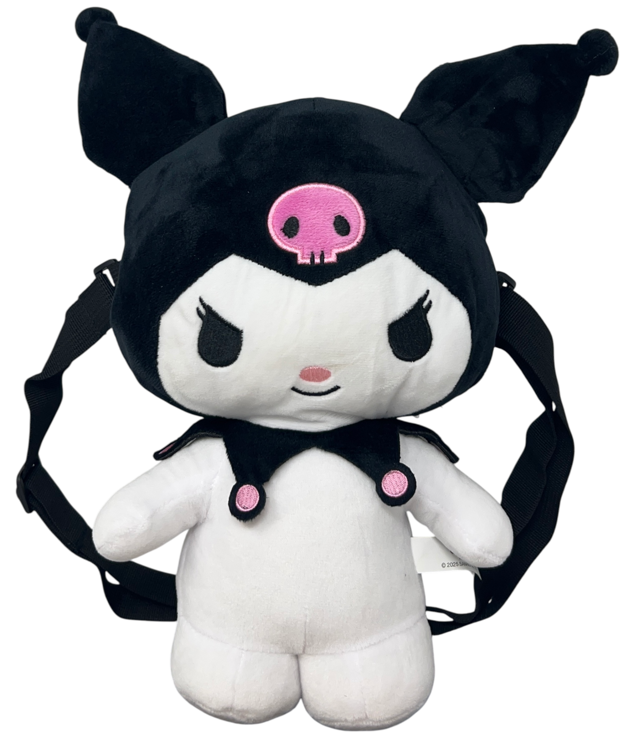 Borsetta in Peluche Kuromi Sanrio con Tracolla Regolabile Accessorio da Passeggio Bambini- 6287