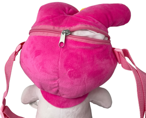 Borsetta in Peluche My Melody Sanrio con Tracolla Regolabile Accessorio da Passeggio Bambini- 6287