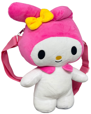 Borsetta in Peluche My Melody Sanrio con Tracolla Regolabile Accessorio da Passeggio Bambini- 6287