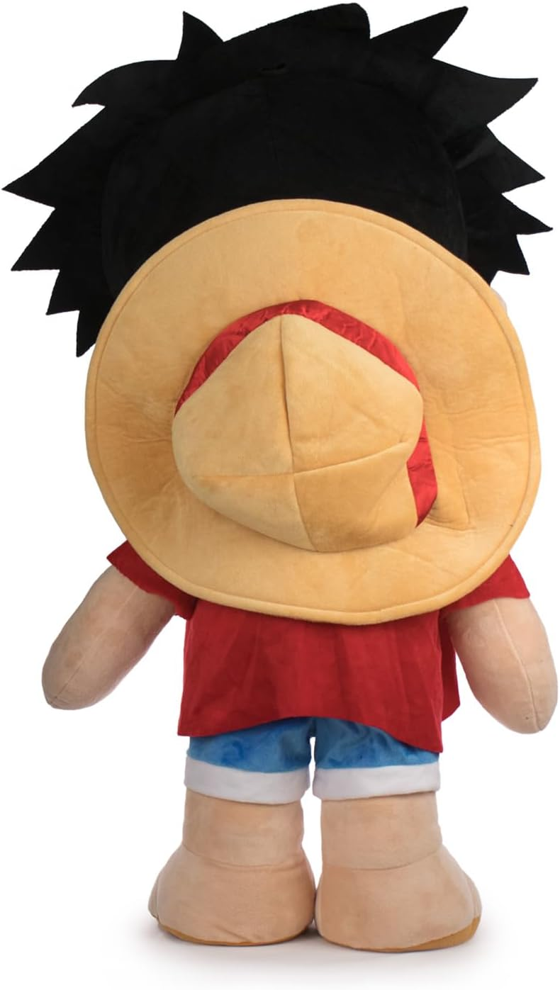 Peluche Gigante Luffy Cappello di Paglia One Piece Morbido Pupazzo 80 CM in Fibra Riciclata - 16002693