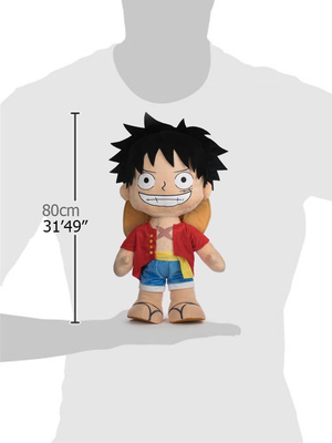 Peluche Gigante Luffy Cappello di Paglia One Piece Morbido Pupazzo 80 CM in Fibra Riciclata - 16002693