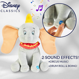 Peluche Dumbo DISNEY con Suono Morbido Pupazzo Elefante Seduto 20 CM in Fibra Riciclata - Dcl9279-7