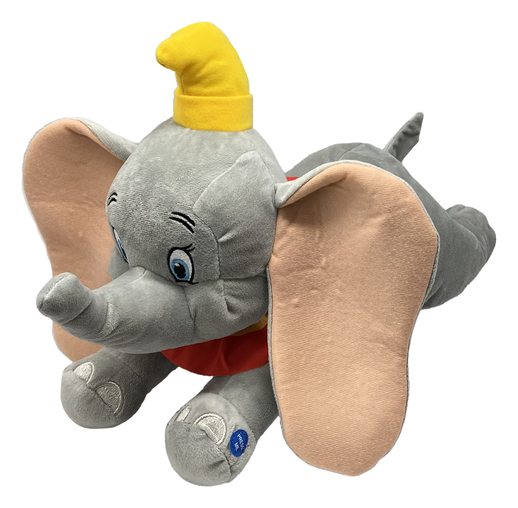 Peluche Dumbo DISNEY con Suono Morbido Pupazzo Elefante Sdraiato 20 CM in Fibra Riciclata - Dcl9359-2