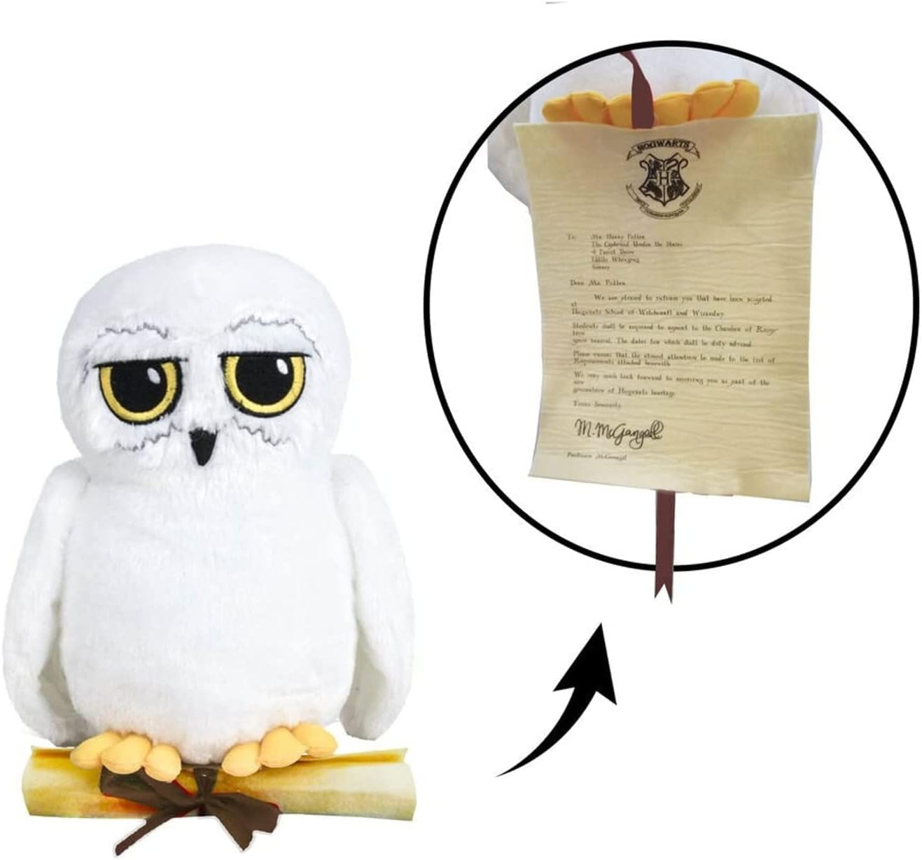 Peluche Civetta Edvige con Lettera Harry Potter Morbido Pupazzo 18 CM - 760022831