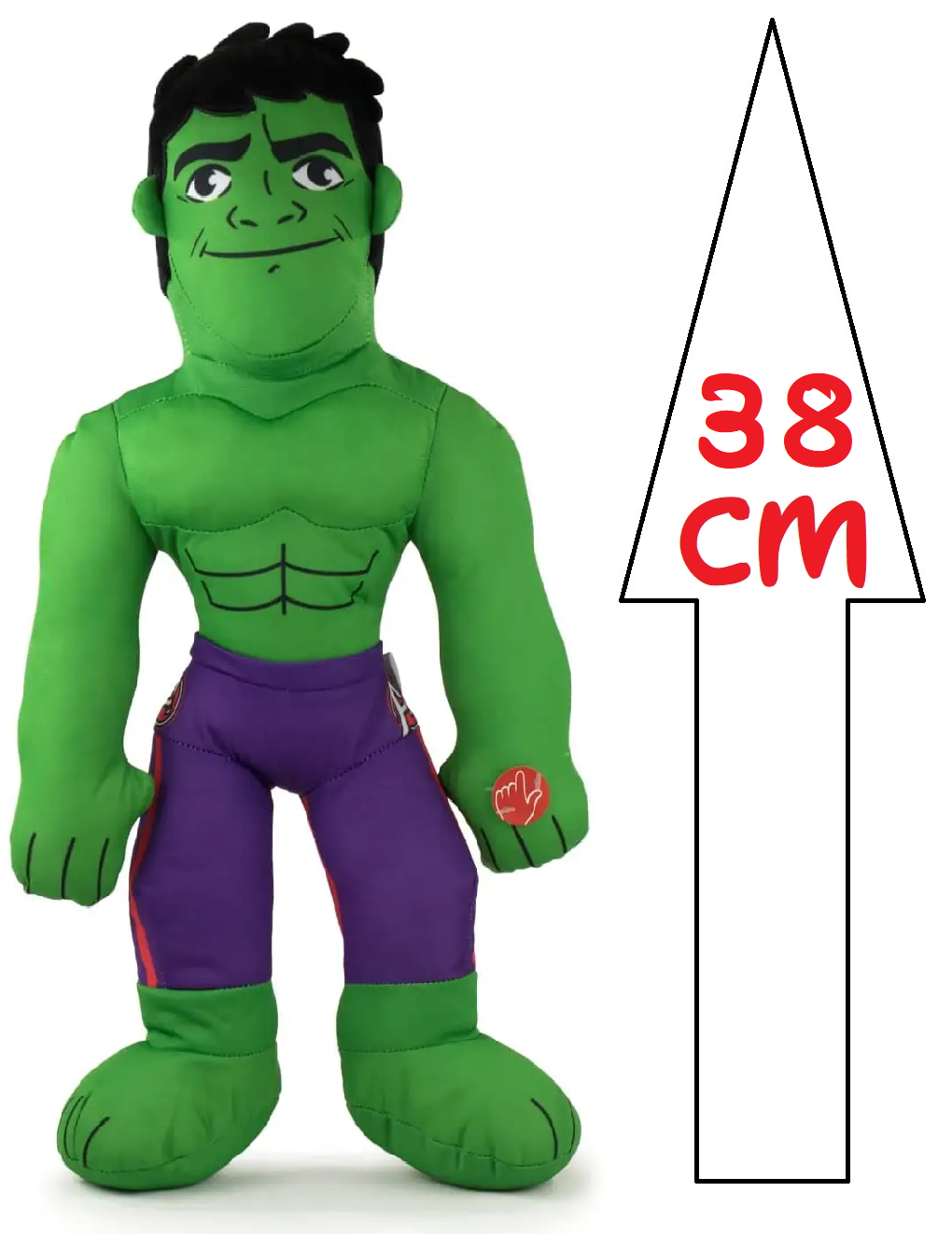 Peluche Hulk MARVEL Morbido Pupazzo 38 CM con Suono in Fibra Riciclata - 760021697