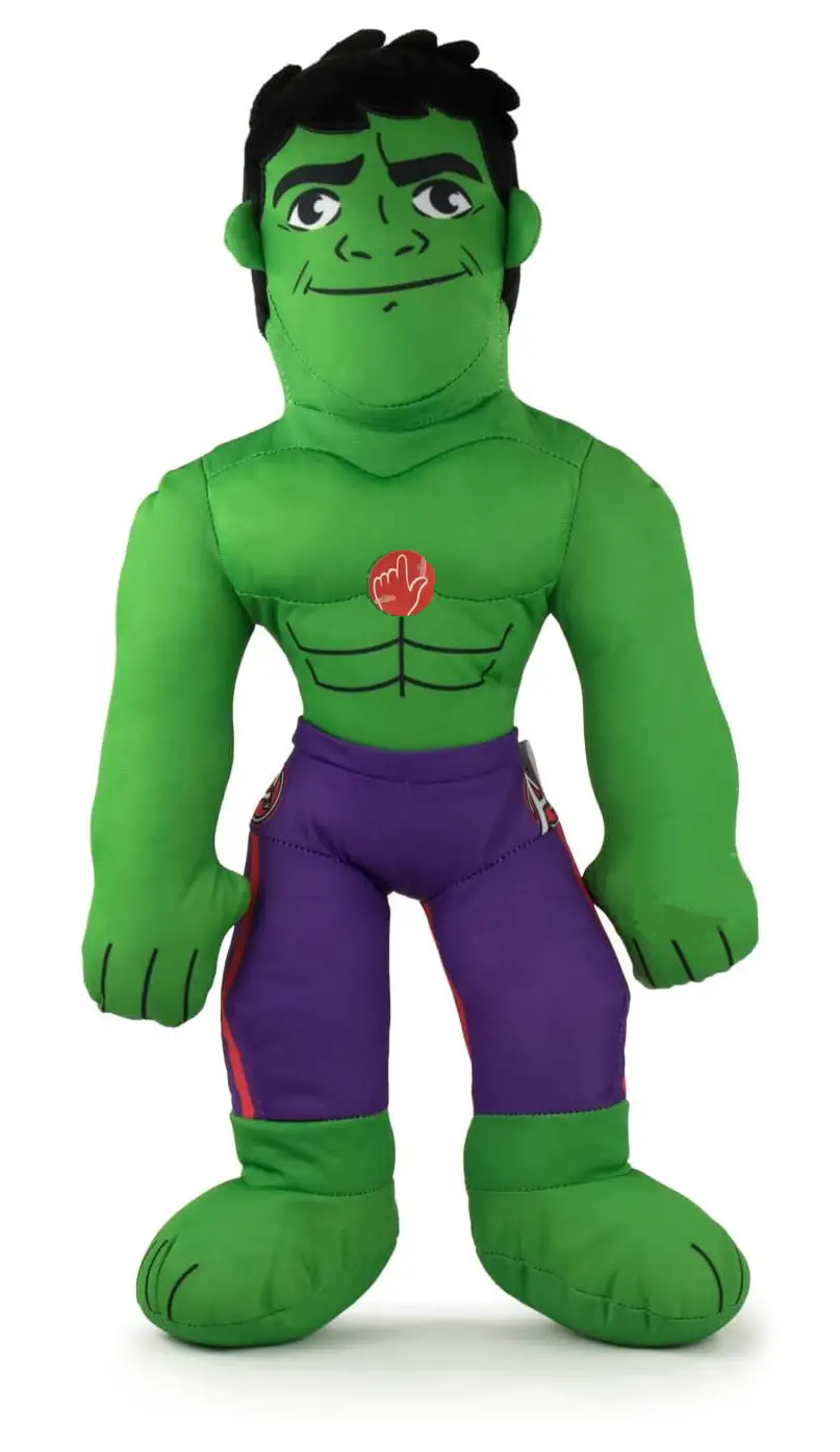 Peluche Hulk MARVEL Morbido Pupazzo 38 CM con Suono in Fibra Riciclata - 760021697