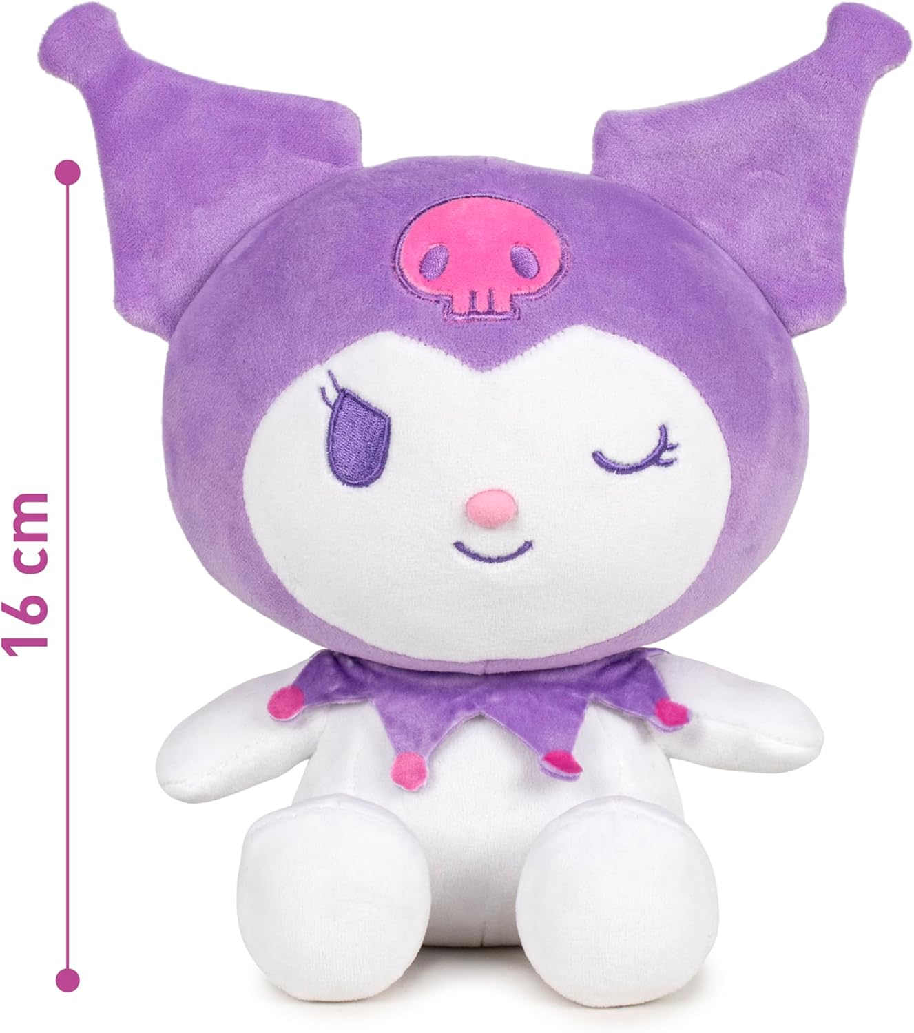 Peluche Kuromi Sanrio Morbido Pupazzo 16 CM in Fibra Riciclata - 760025752/3