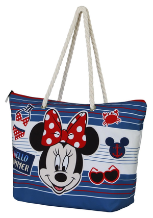 Borsa Mare Minnie DISNEY in Tessuto con Manici e Cerniera da Spiaggia - 08599