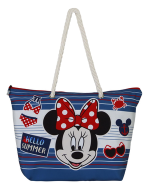 Borsa Mare Minnie DISNEY in Tessuto con Manici e Cerniera da Spiaggia - 08599