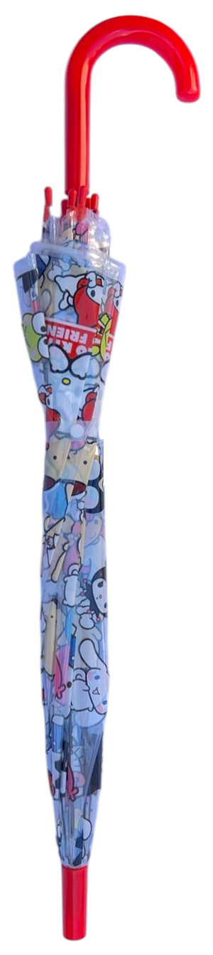 Ombrello a Cupola Hello Kitty & Friends Sanrio Apertura Automatica Manico Ergonomico Accessorio per la Pioggia Bambini