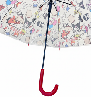 Ombrello a Cupola Hello Kitty & Friends Sanrio Apertura Automatica Manico Ergonomico Accessorio per la Pioggia Bambini