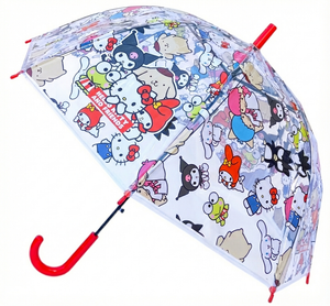 Ombrello a Cupola Hello Kitty & Friends Sanrio Apertura Automatica Manico Ergonomico Accessorio per la Pioggia Bambini